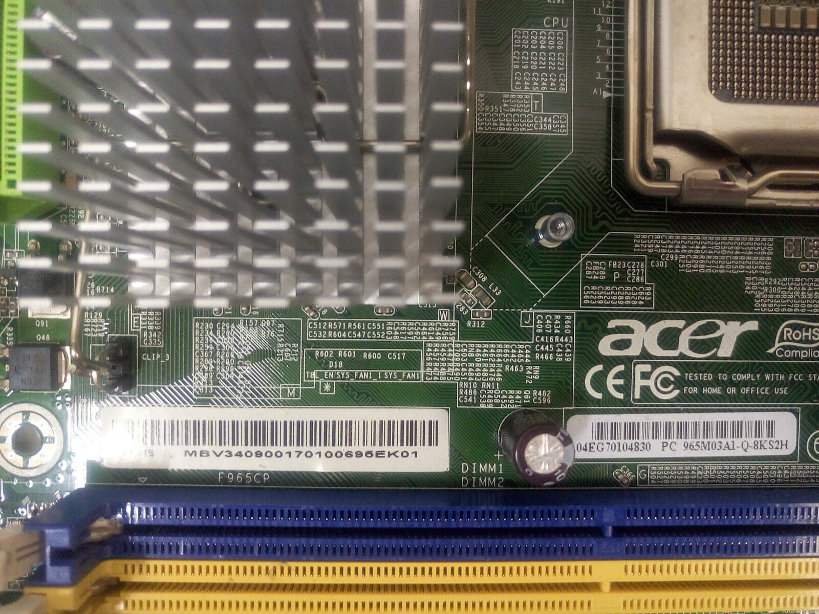 1x ACER MOTHERBOARD F965CP ACER 3900 5900 7900 965M03A1-Q-8KS2H