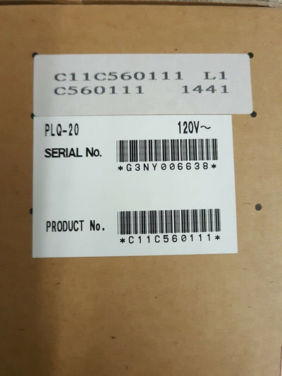 NEW IN BOX EPSON PLQ-20 C11C560111 Impact Dot Matrix  Passbook Printer (120V)