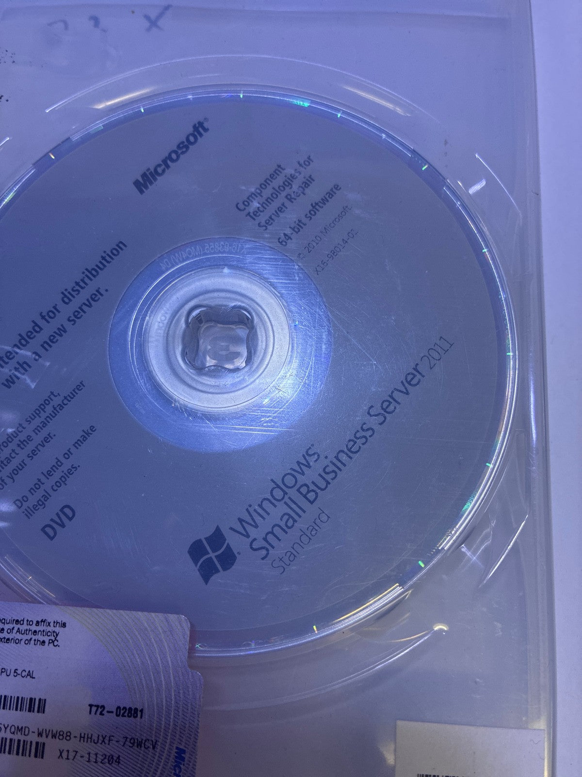 🔥 Microsoft Windows Small Business Server 2011 Standard 64-bit DVD 5-CAL
