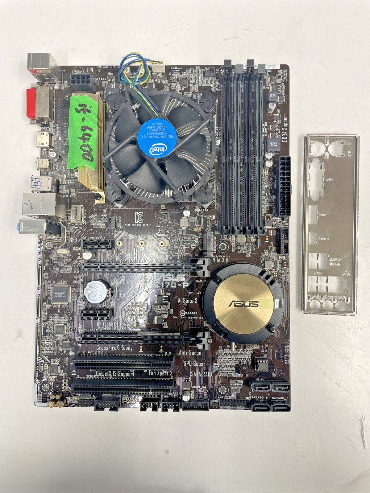 🔥 ASUS Z170-P Motherboard LGA1151 w  CPU i5-6400 and  shiled  +