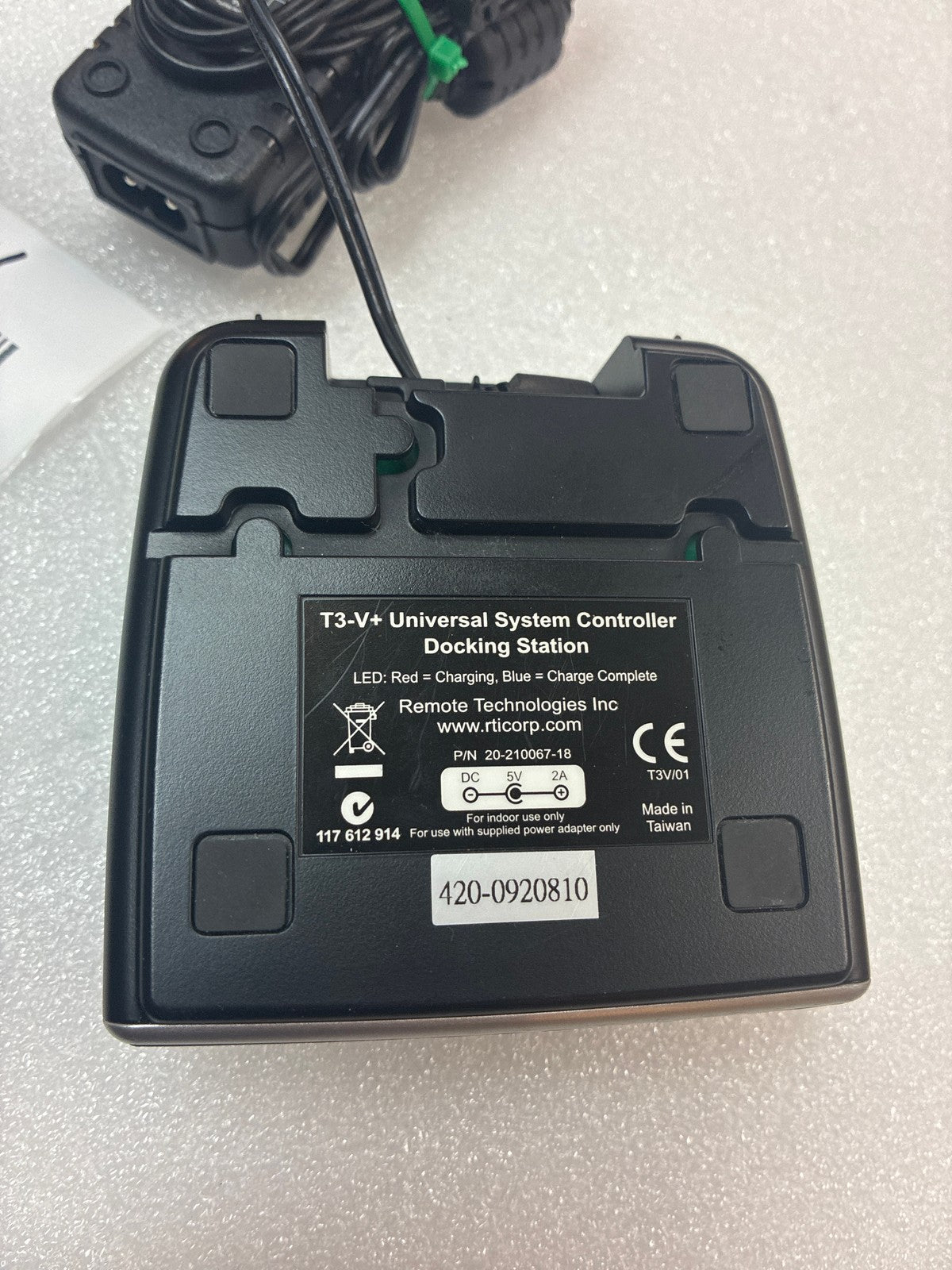 🔥 RTI T3-V+ Universal System Controller Docking Station with Power Adapter
