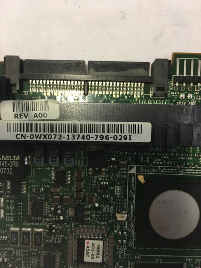 ~ Server 0WX072 Perc 5/i SAS RAID Controller Card 256MB CN-0WX072-13740 PCI-E