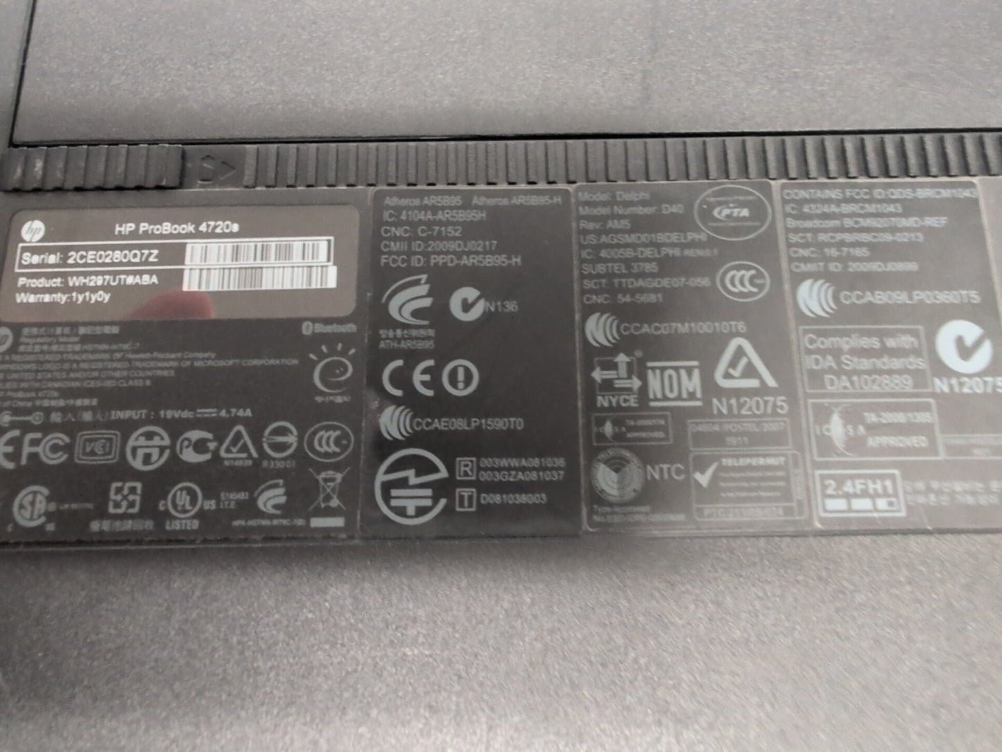 🔥 (AS IS, READ) HP PROBOOK 4720S 17.3" Laptop Intel i5-M430/4GB Ram/NO HDD -