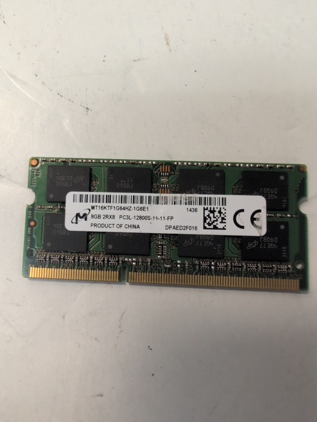 🔥MICRON MT16KTF1G64HZ-1G6E1 8GB PC3L-12800S LAPTOP MEMORY -