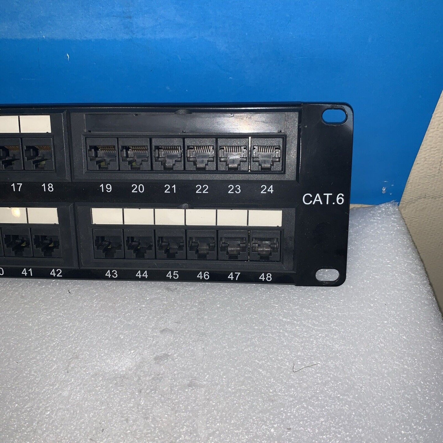 Belkin 48-Port CAT6 Network Patch Panel Black ethernet