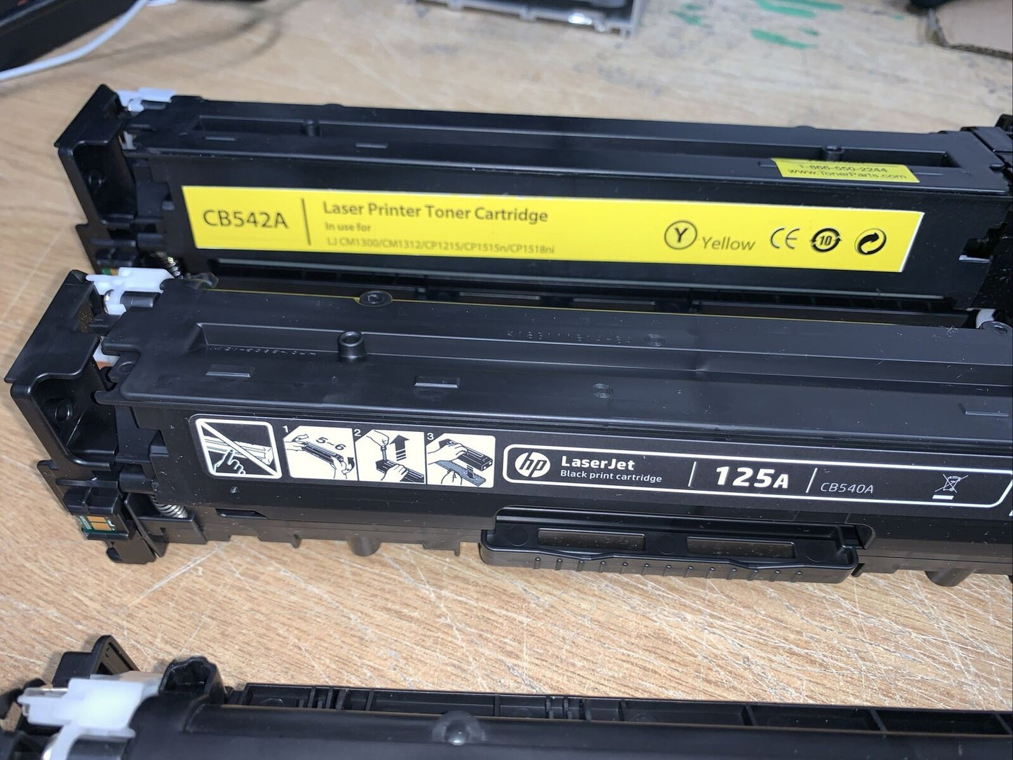 original~ K C M Y INK Toners For HP 125A Color LaserJet CP1515n CP1518ni (25%)