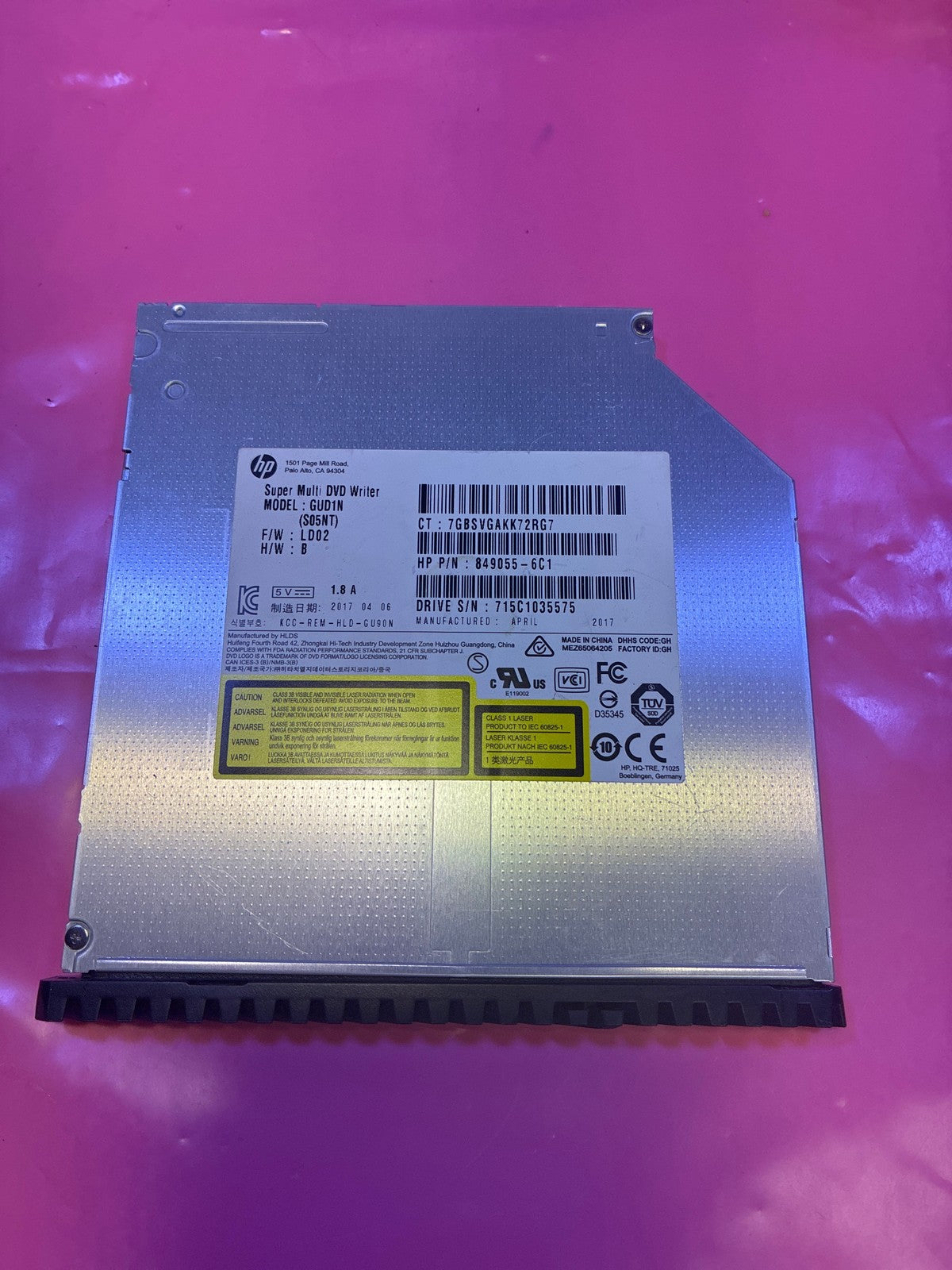 🔥 HP Super Multi DVD Writer GUD1N Slim SATA Internal Laptop Optical Drive