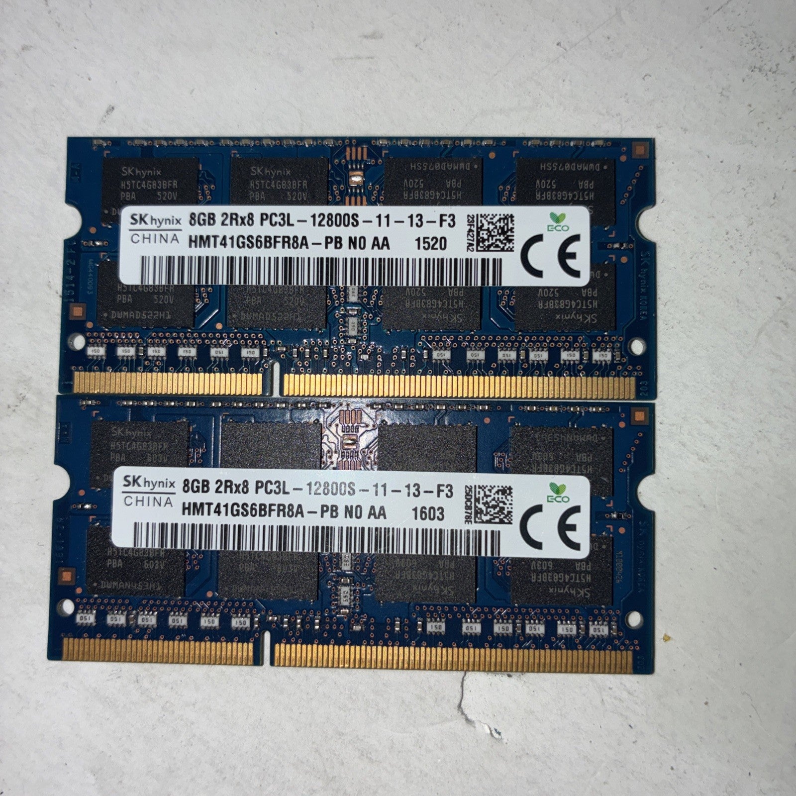 16GB 🔥 SK hynix  (2x 8GB) DDR3L-12800S-11-13-F3 HMT41GS6BFR8A-PB