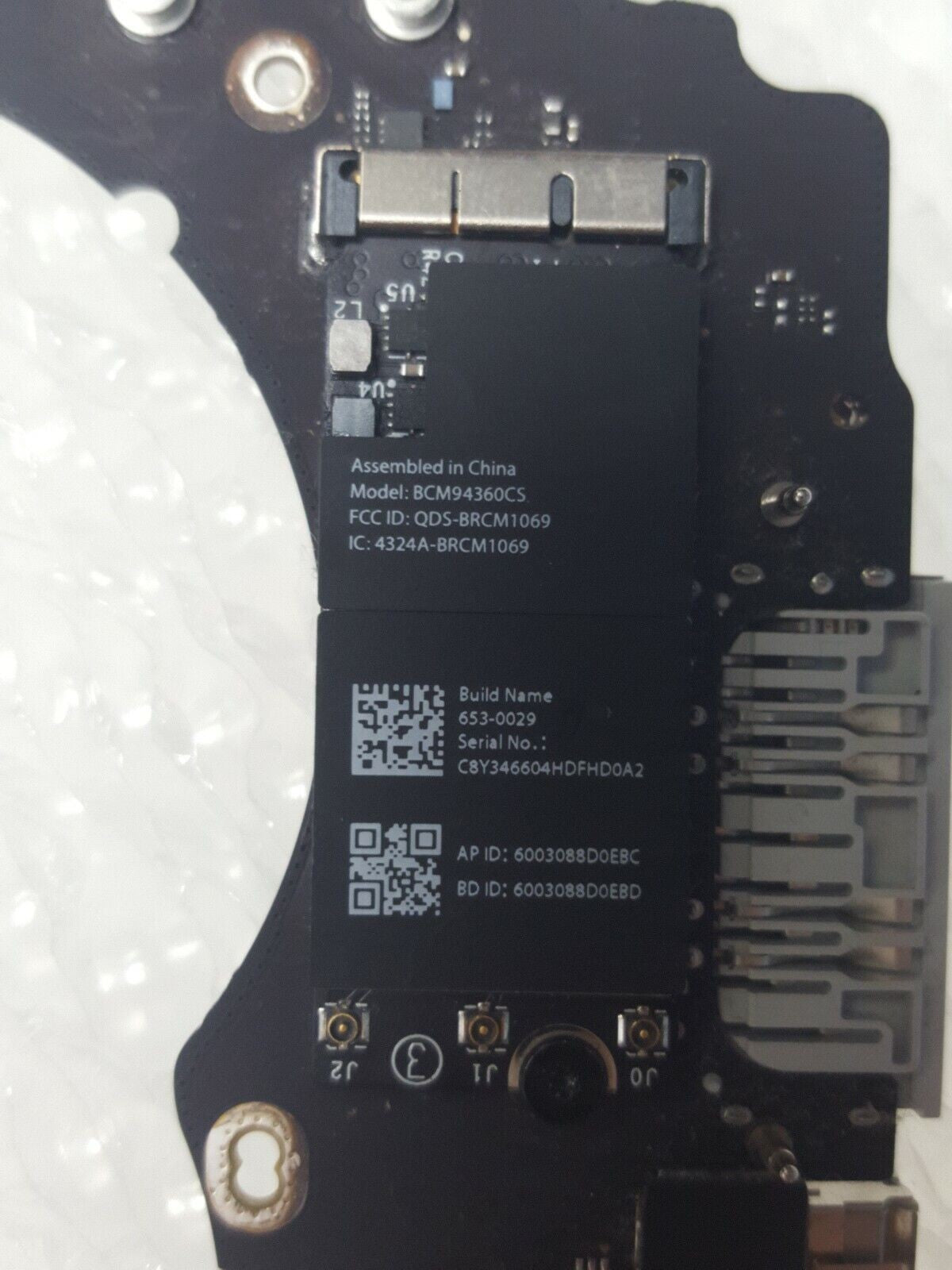 ~ Apple MacBook Pro Retina 13" A1502(2013 late) IO Board with Wifi Card