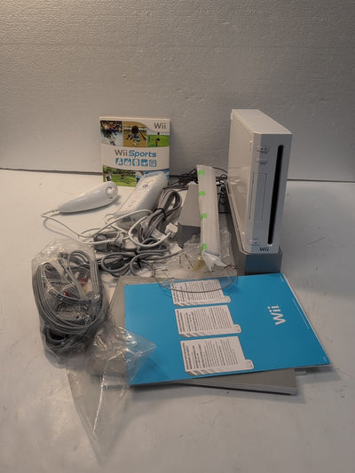 🔥NICE  Nintendo RVL-101 USA Wii Console w/ Controller, Sensor, Cables TESTED -