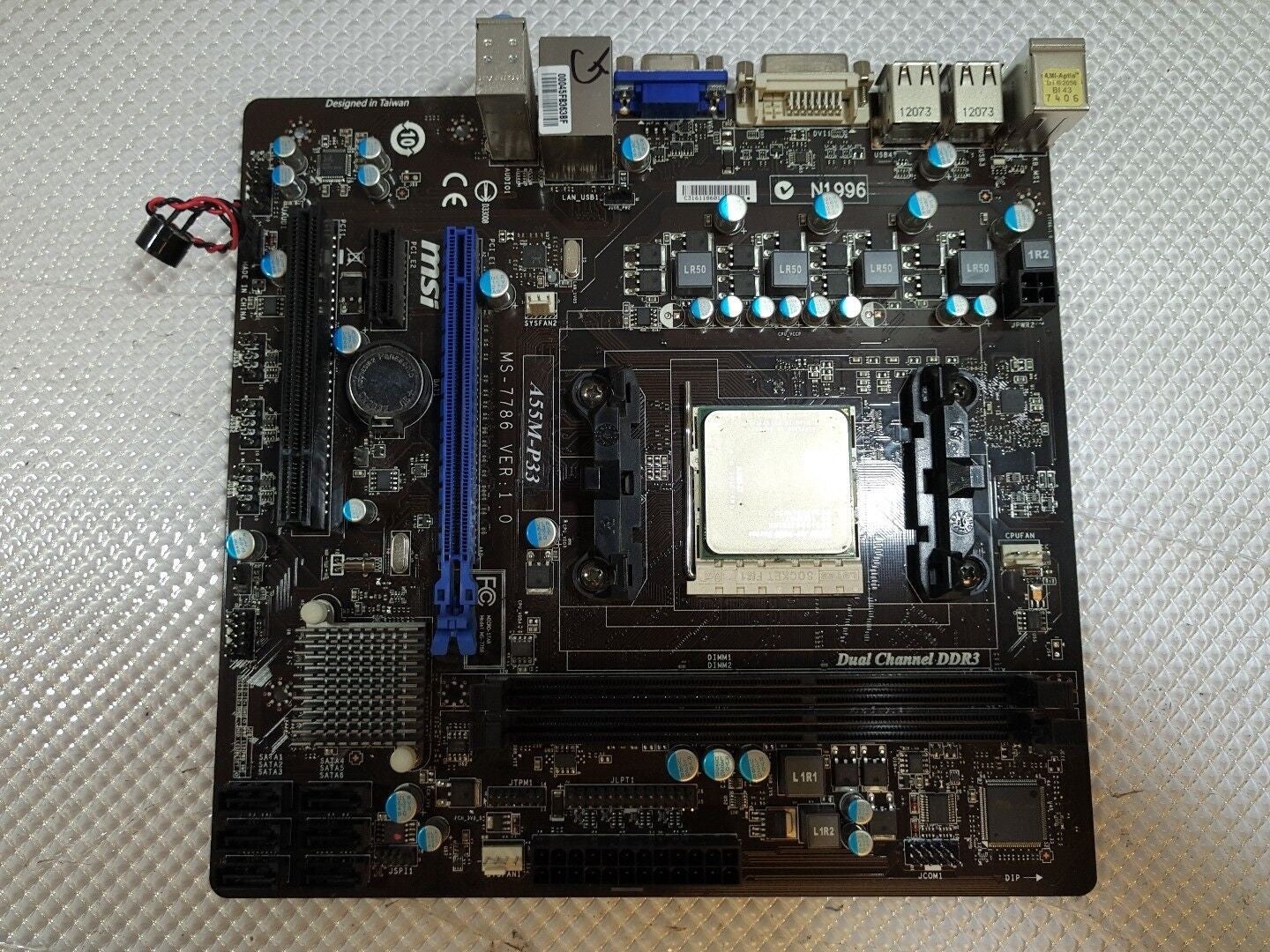 - MSI Microstar A55M-P33 MS-7786 Socket FM1 Motherboard with AMD A4-3400 CPU @@@