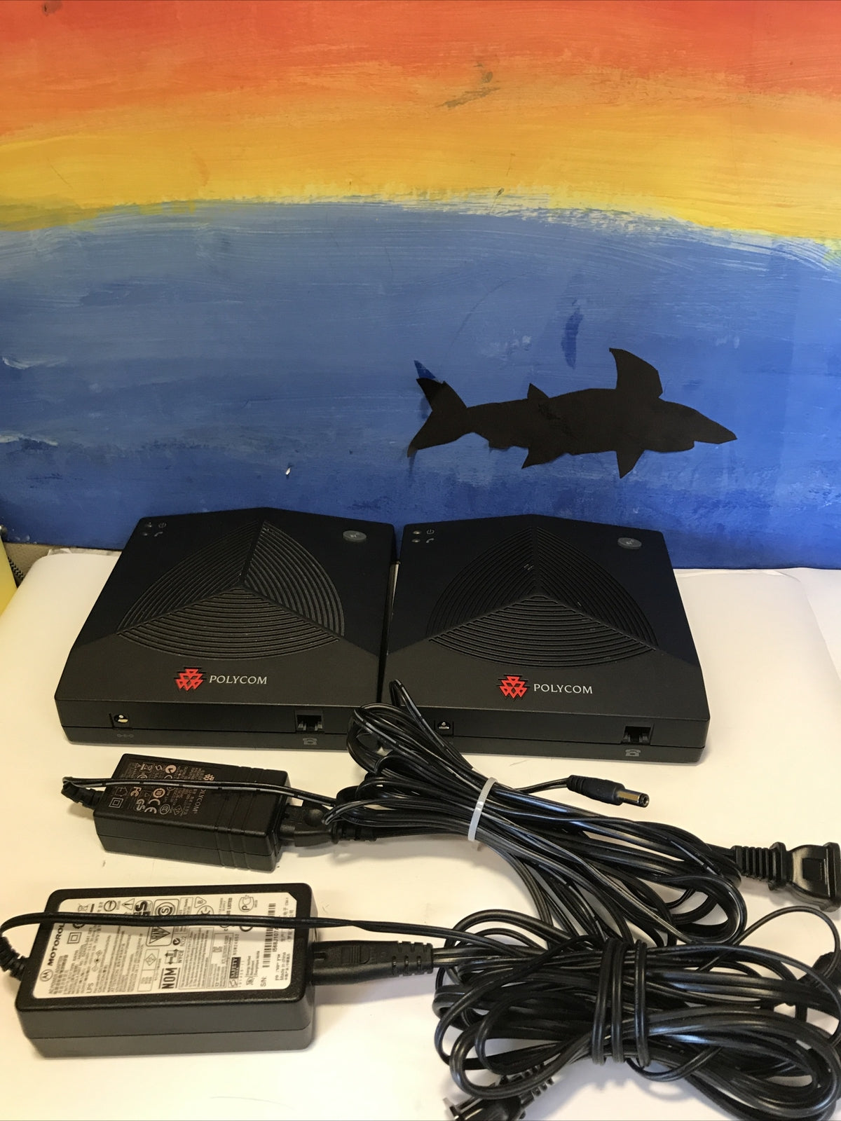 Lot of 2 Polycom 2W Base Wireless 2201-67810-001 With Cables