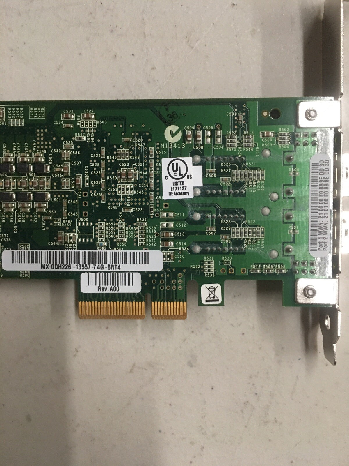 ~ QLOGIC QLE2462 Dual-Port 4GB FIBRE CHANNEL PCI-E # PX2510401-61 A