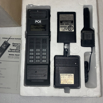 VINTAGE RARE PCA P832T - BIGGEST MOBILE PHONE BRICK CELL PHONE