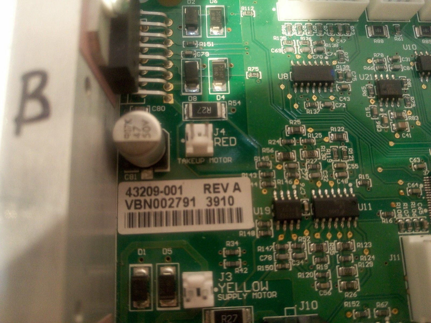 -  ZEBRA MOTOR CONTROL BOARD 43209-001 rev A