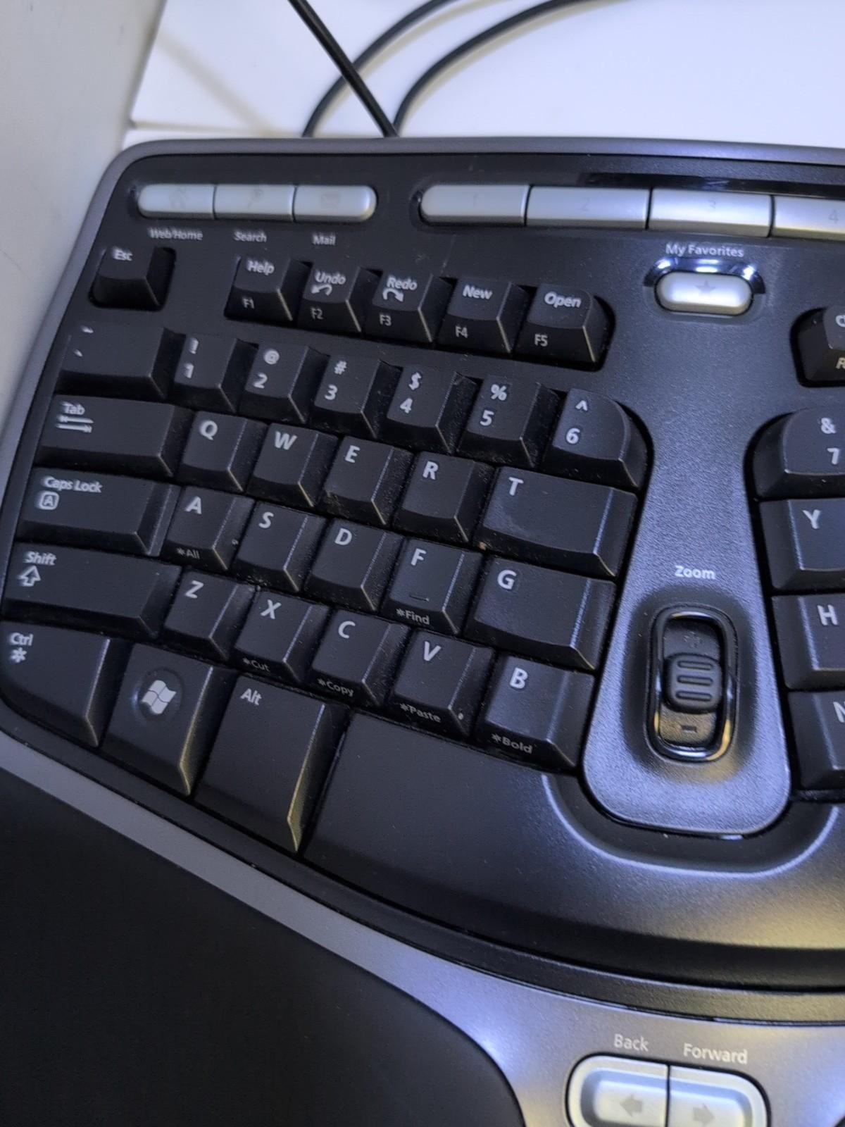 NICE Microsoft KU-0462 Natural Ergonomic Keyboard 4000 v1.0  Tested -