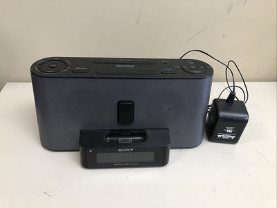 $ Sony Dream Machine Speaker Alarm Clock Radio Dock ICF-C1iPMK2, Black /w remote
