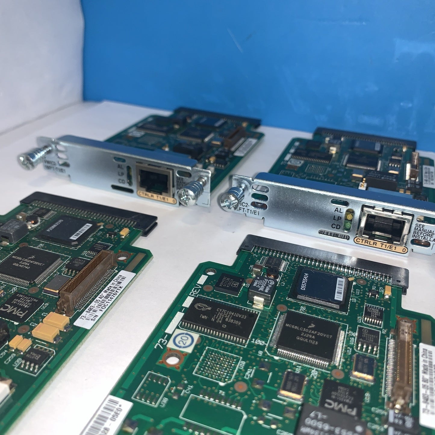 Lot of 8 Cisco VWIC2-1MFT-T1 1-Port T1/E1 Multiflex Trunk Voice Interface Card