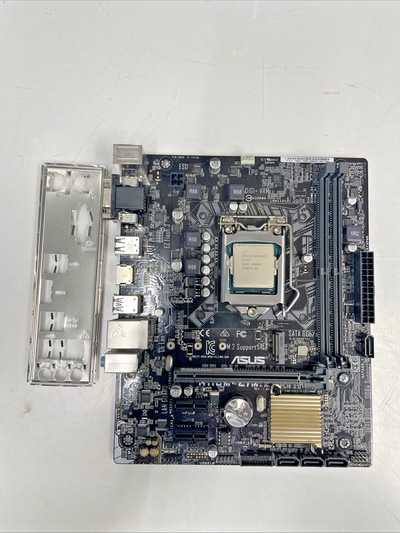 🔥 Asus H110M-E/M.2 Motherboard LGA1151 + CPU G4400 + IO Shield  +