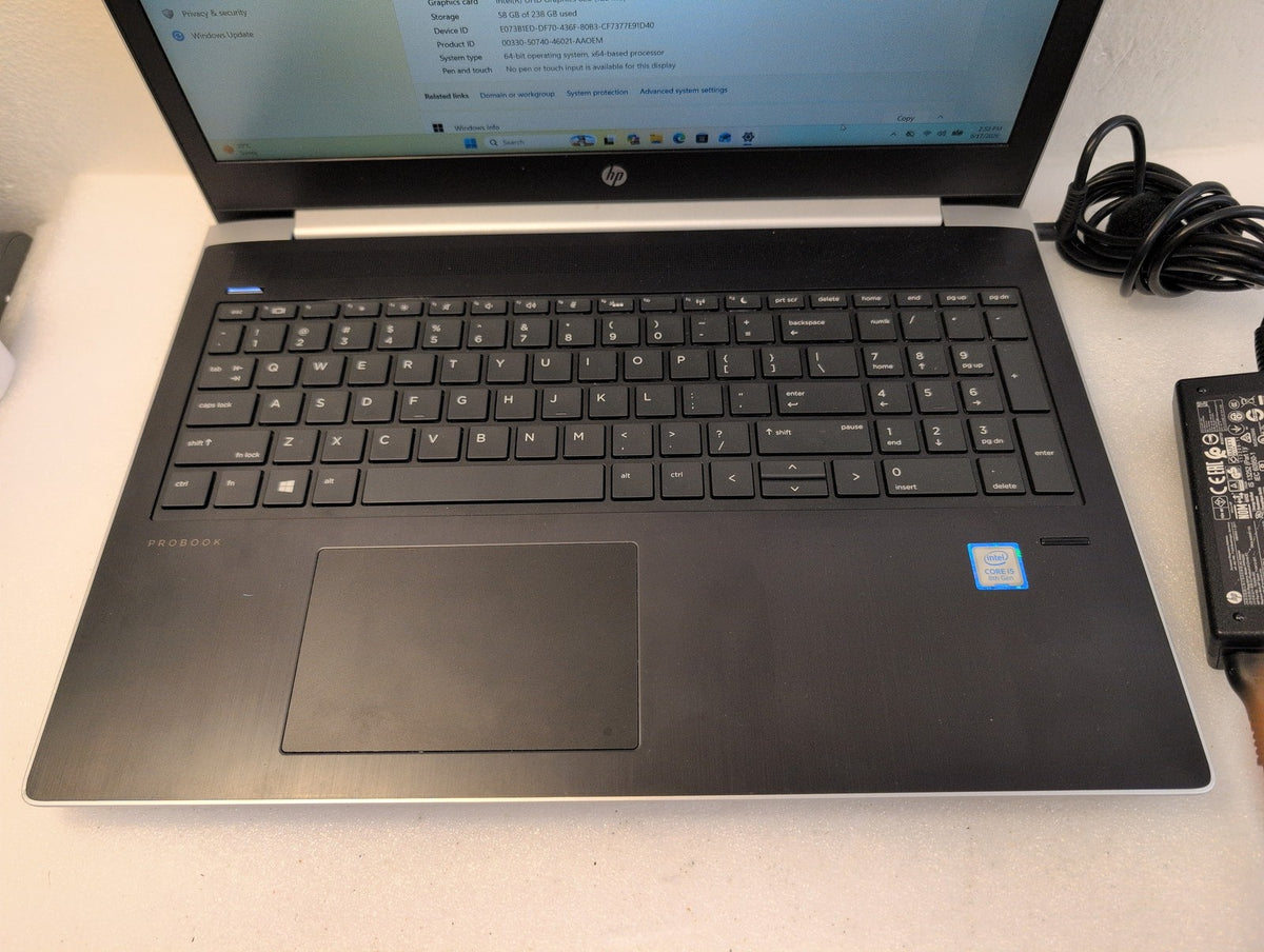 🎸 HP ProBook 450 G5 15.6in Laptop Intel Core i5-8250U 8GB RAM 256GB SSD Win11