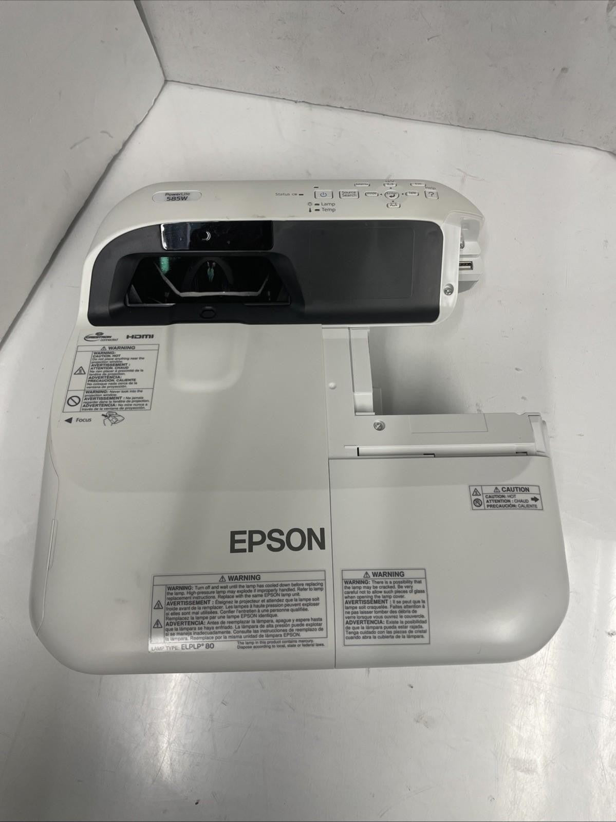 EPSON H602A  585W HDMI VGA LCD Projector With remote 225 hours