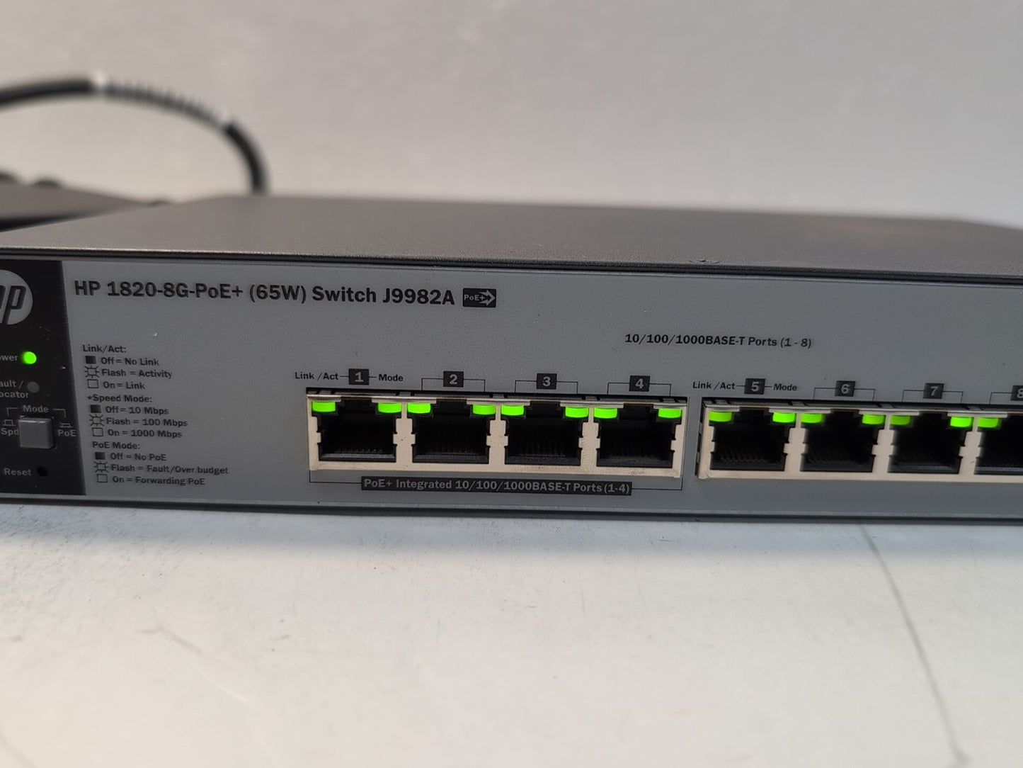 🔥 HPE OfficeConnect 1820 8x 1G 1000BASE-T PoE+  Switch J9982A With 90W PA2 AC -