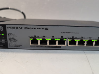 🔥 HPE OfficeConnect 1820 8x 1G 1000BASE-T PoE+  Switch J9982A With 90W PA2 AC -