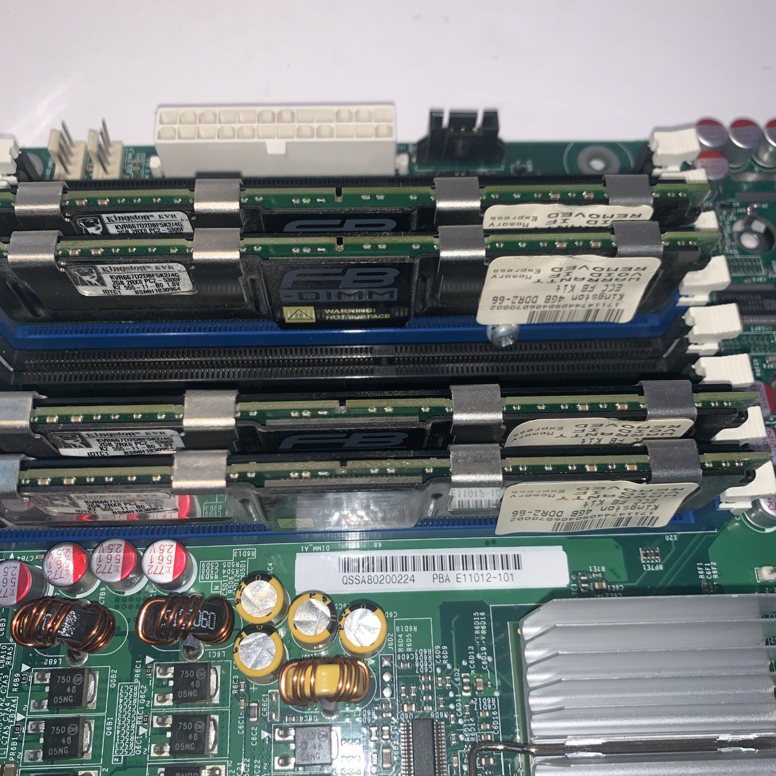 MOTHERBOARD INTEL S5000VSA LGA771 FB-DIMM E11012-101  with 16GB + dual E5410 CPU