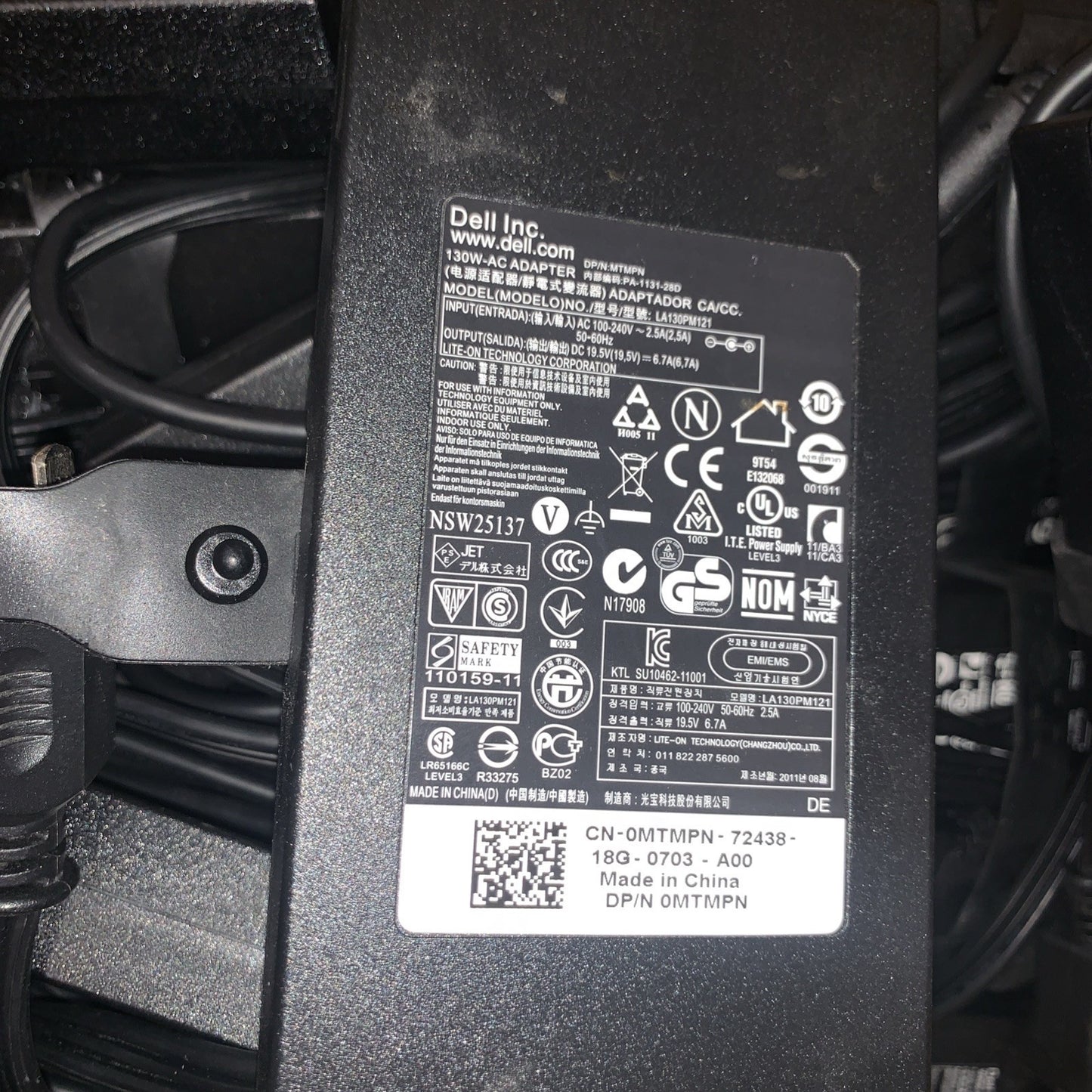 (14x)  Genuine Dell PA-4E 130W 19.5V 6.7A AC Charger Adapter MTMPN JU012 VJCH5