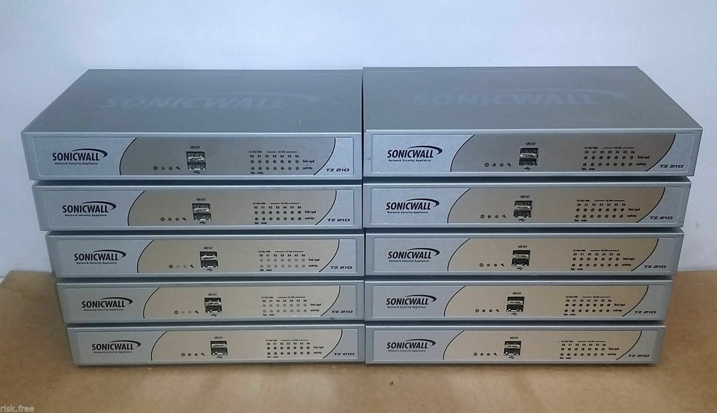 5x Dell SonicWALL TZ210 Network Security Appliance Firewall APL20-063  W/AC