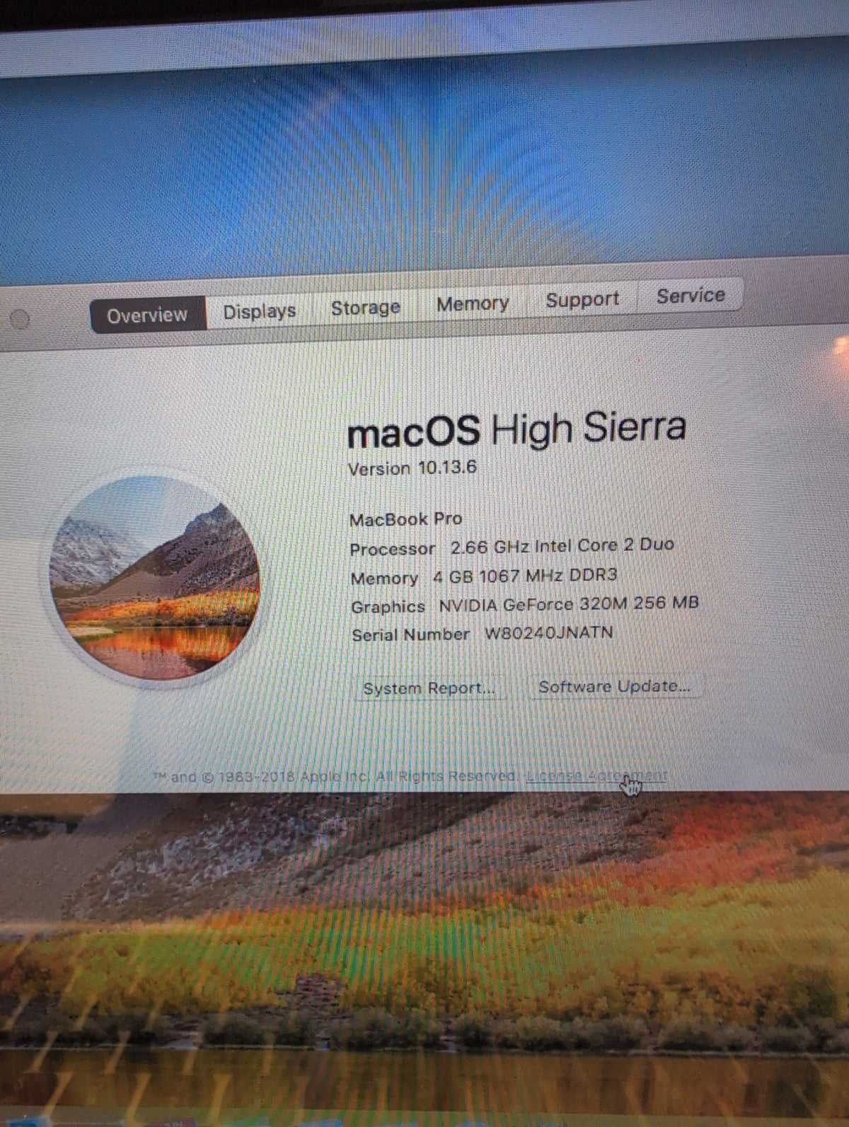 Apple MacBook Pro 13" 2010/C2D 2.66GHz/ 4GB/320GB HDD (NO BATTERY,NO AC, READ) -