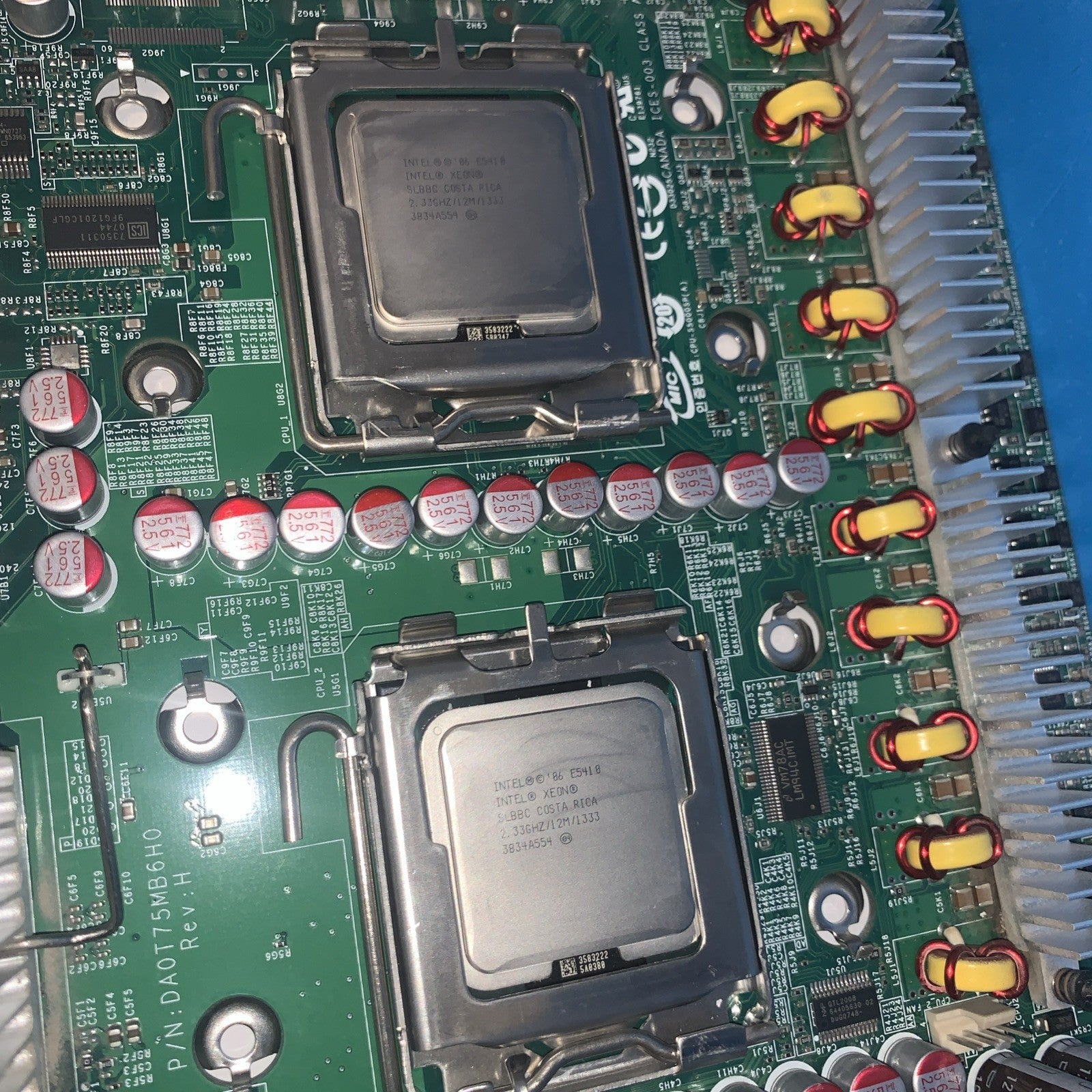 MOTHERBOARD INTEL S5000VSA LGA771 FB-DIMM E11012-101  with 16GB + dual E5410 CPU