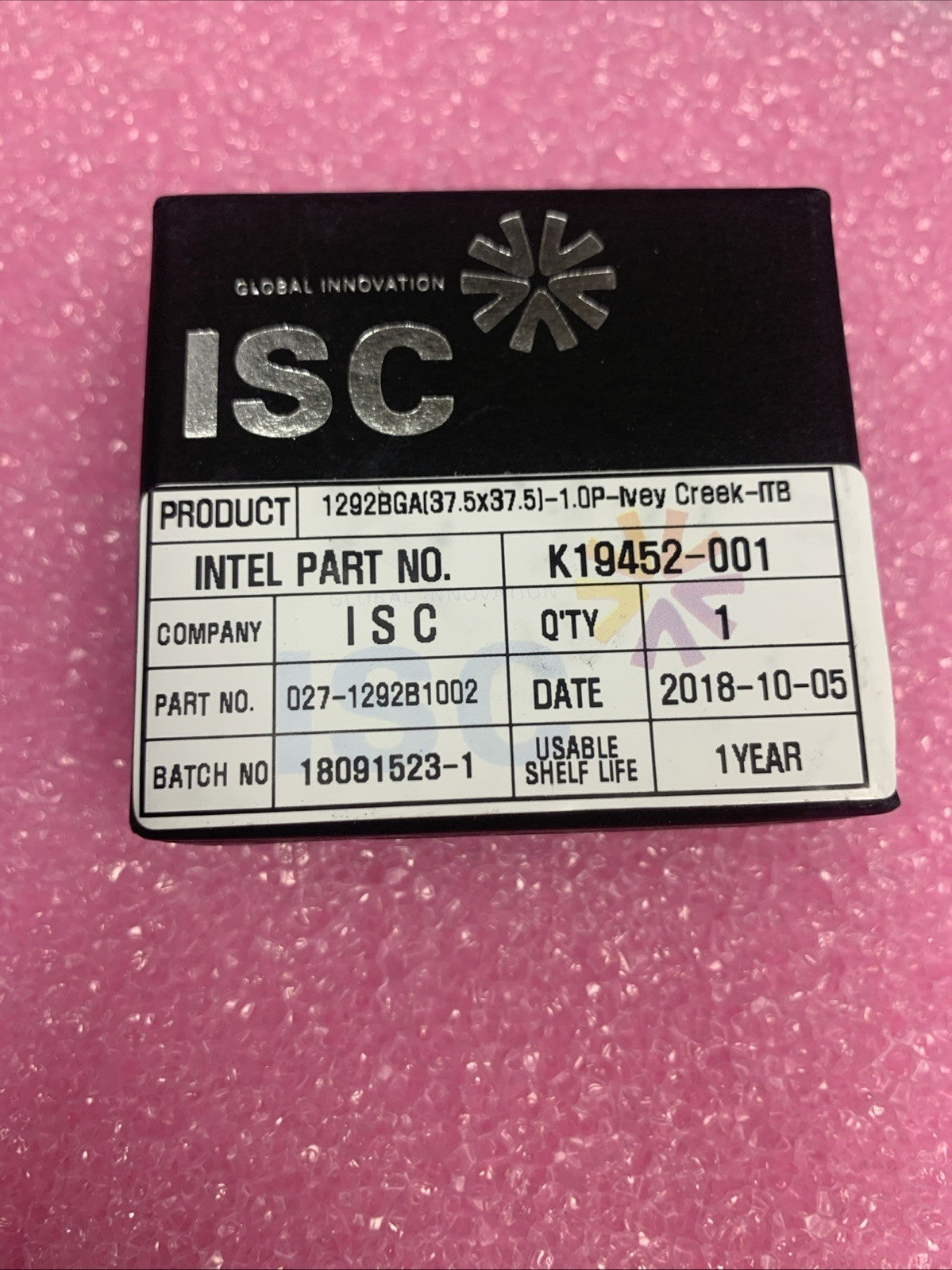 🔥 Intel ISC 1292BGA Test Socket Ivy Creek TB K19452-001 CPU Fixture