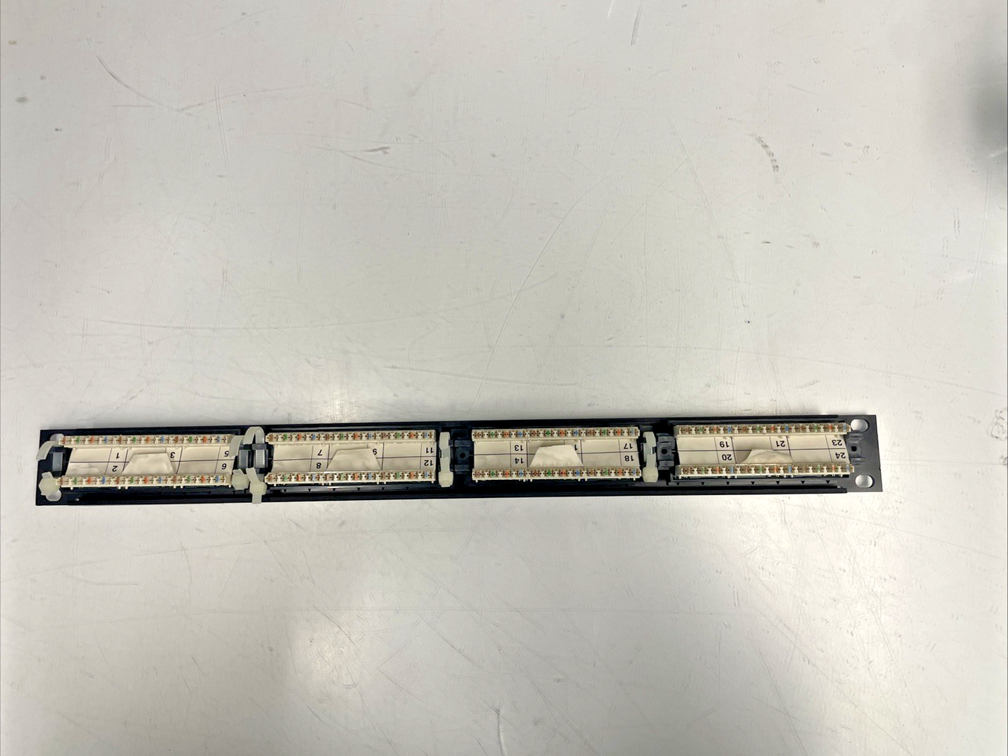 🔥AMP Cat5 24-Port Network Patch Panel Model 557860-1 T568A   +