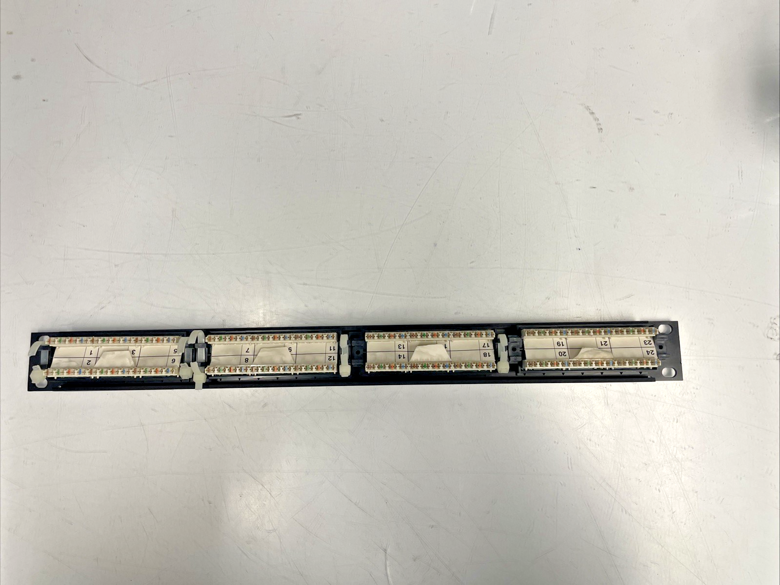 🔥AMP Cat5 24-Port Network Patch Panel Model 557860-1 T568A   +