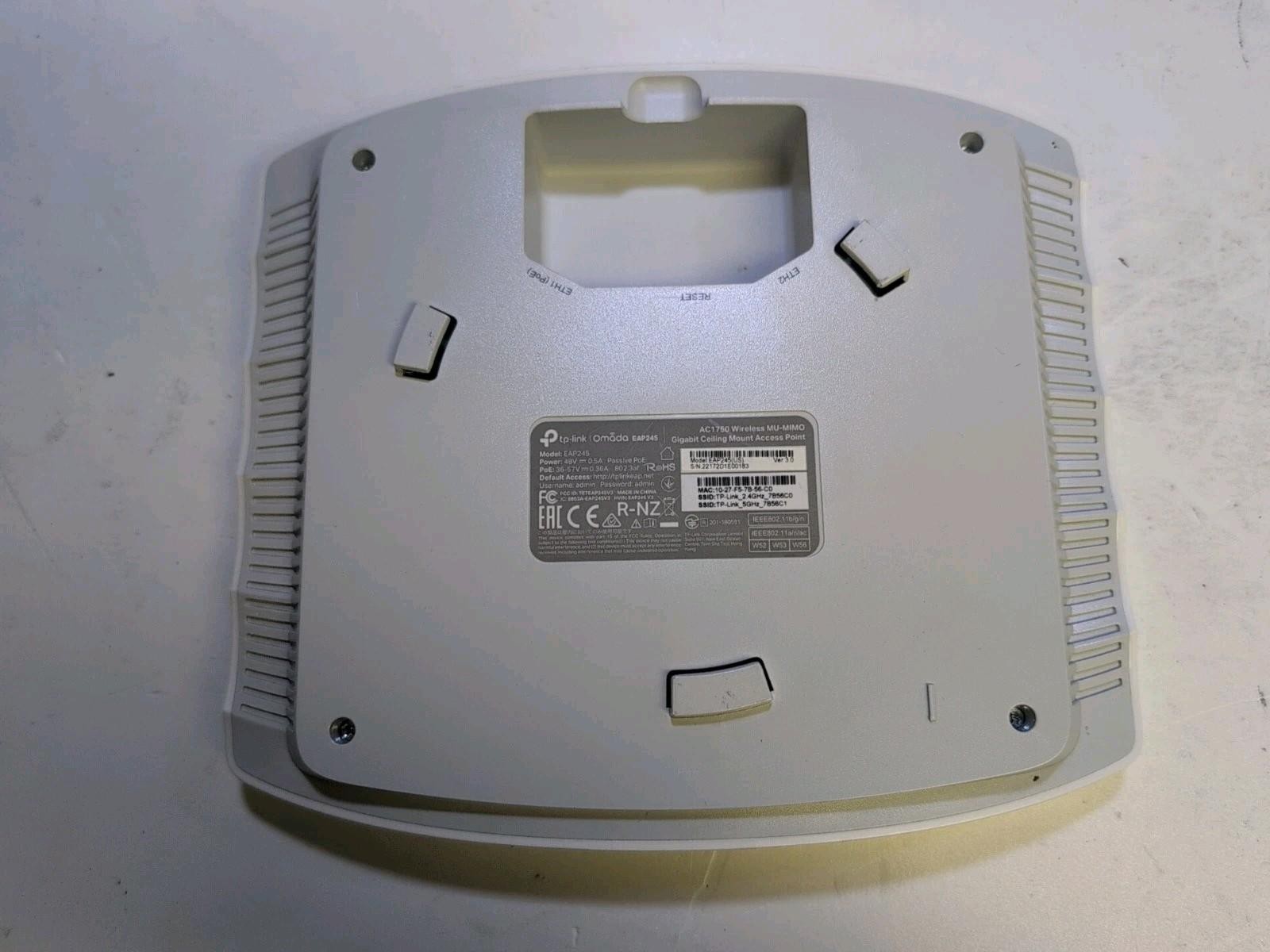 TP-Link EAP245 V3 | Omada AC1750 Gigabit Wireless Access Point W/Back Plate -