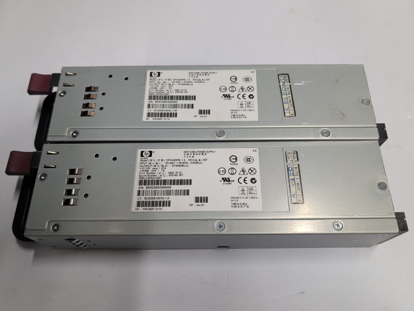🔥2x  HP 435740-001 DPS-600PB-1 5697-6118 575W Power Supply for EVA4400 -
