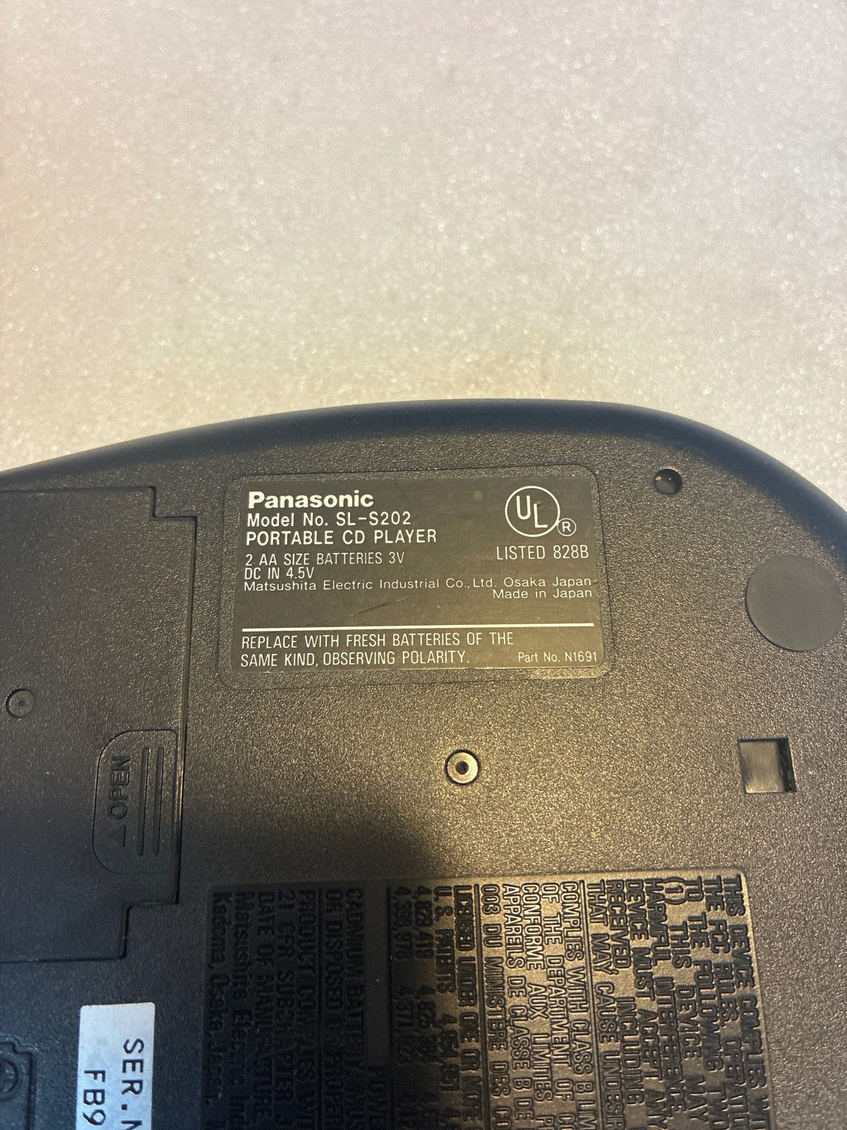🔥 Panasonic SL-S202 Portable CD Player XBS Anti-Shock Memory Black