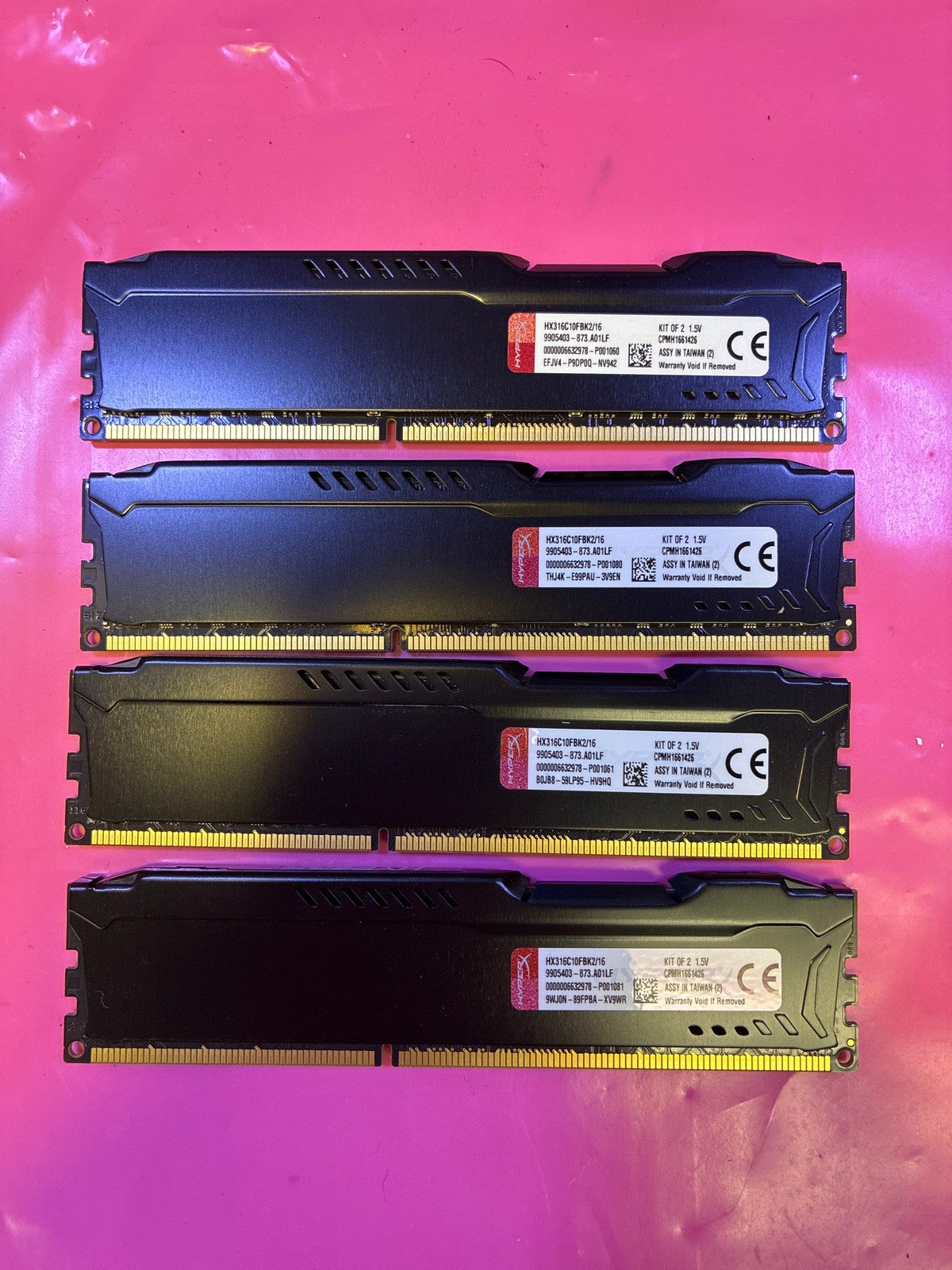 🔥 HyperX Fury HX316C10FBK2/16 16GB (4x4GB) DDR3 1600MHz Desktop RAM