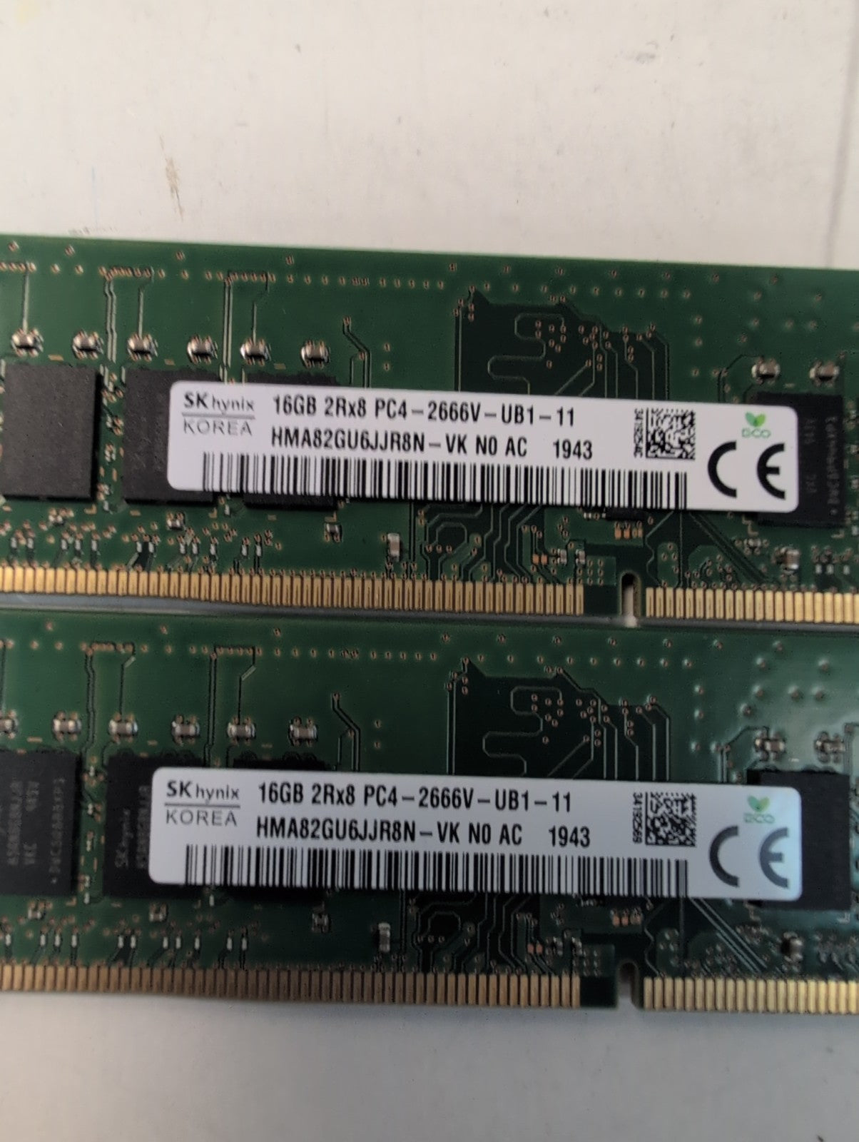 🔥 32GB (2x 16GB) SK Hynix  HMA82GU6JJR8N-VK DDR4 2666 PC4-21300 Desktop RAM -