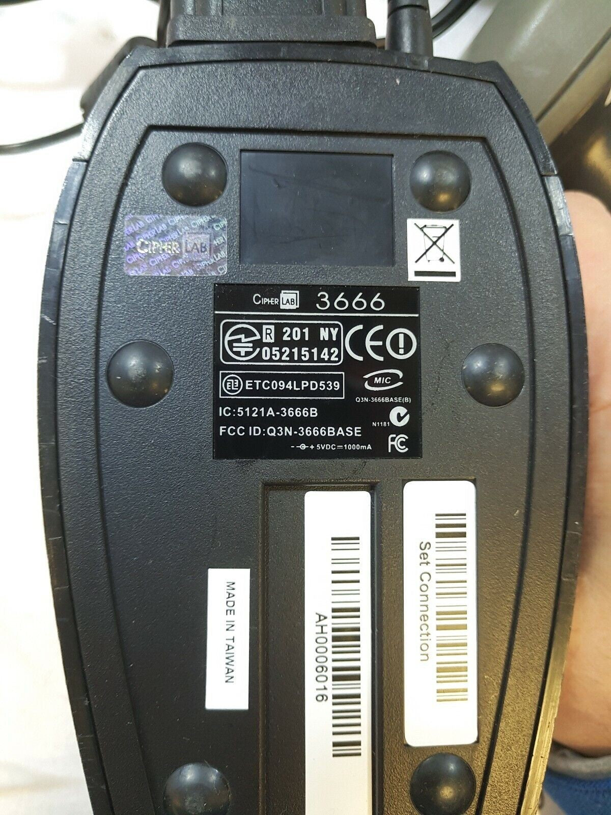 - Cipher Lab BM-1023 BLUETOOTH USB Barcode Scanner W/ 3666 Cradle&AC