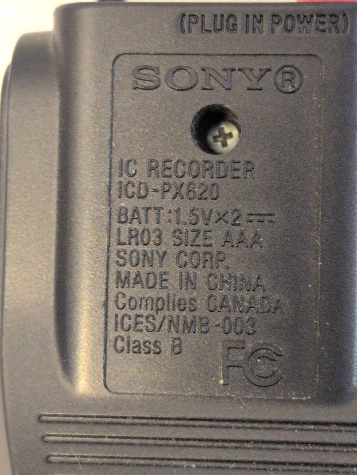 🎸 Sony ICD-PX820 Digital IC Voice Recorder Black Dictaphone LCD Display