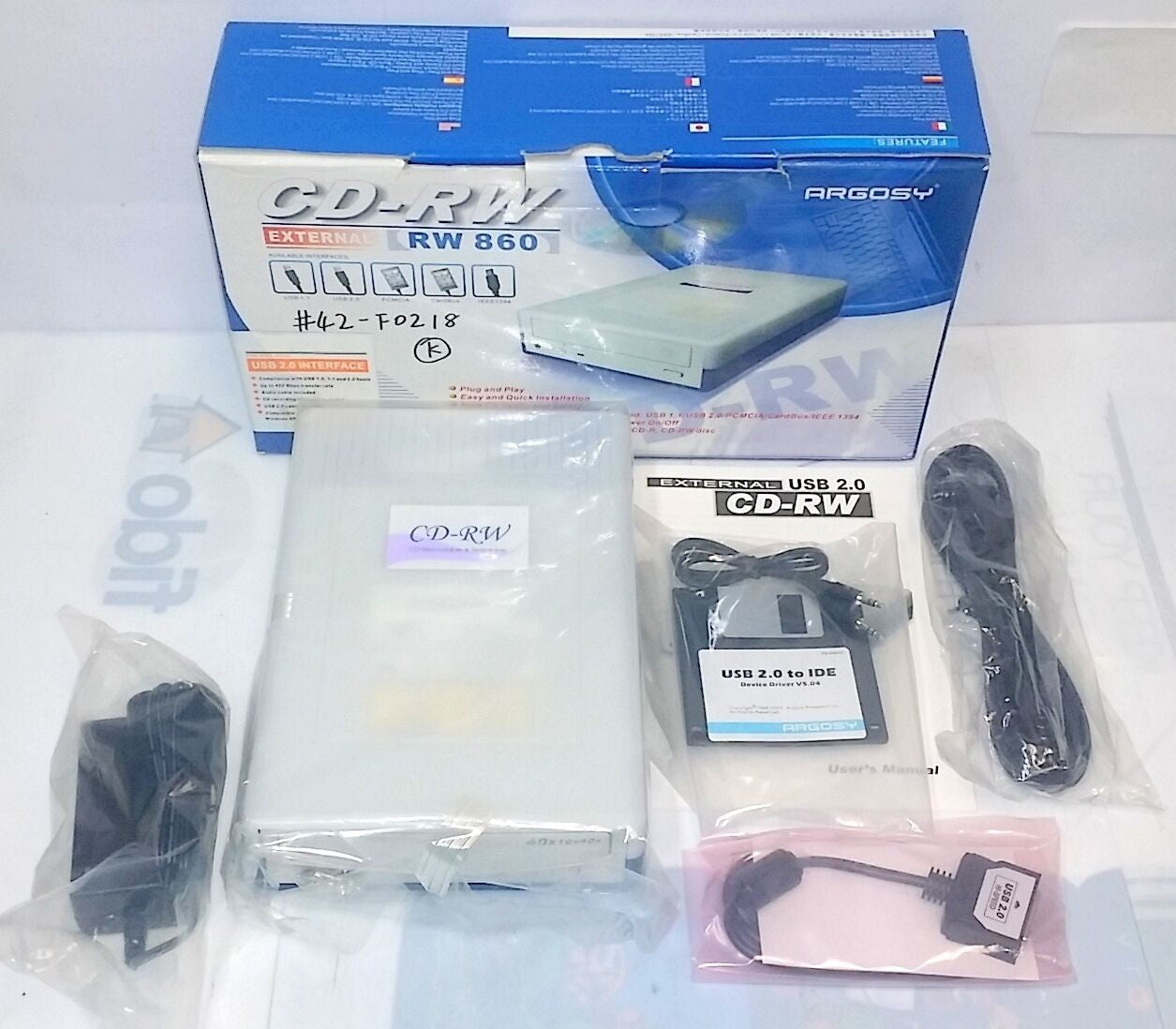 Brand New ARGOSY RW-860-KU2 External USB 2.0 to IDE Drive 40x12x40x