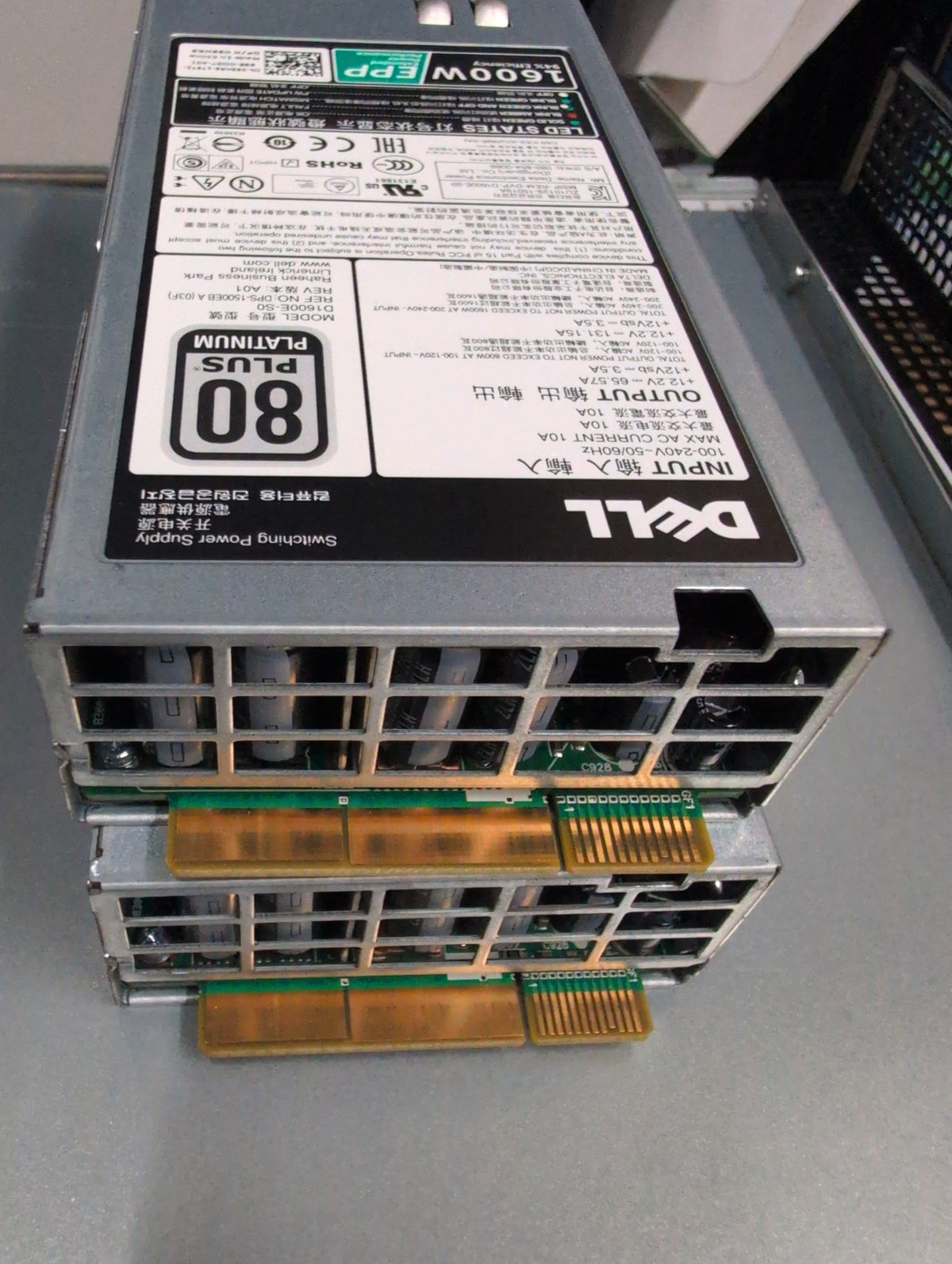 🎸 2x Dell 95HR5 D1600E-S0 1600W Power Supply PowerEdge 80 Plus For E32S