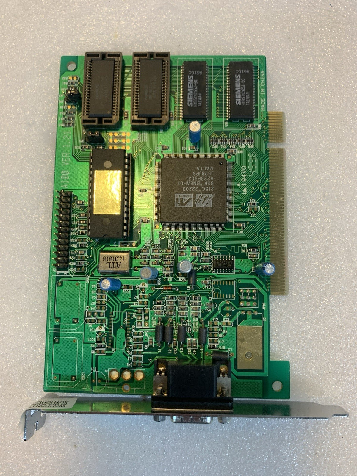 🔥 ATI Mach32 ISA Industrial Graphics Card A100 CNC Medical DB9 Rare