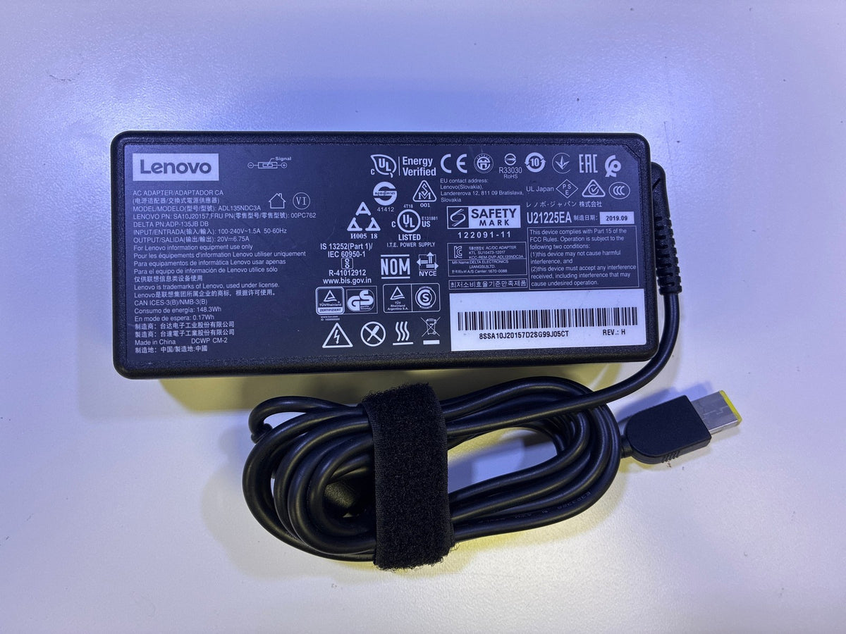 🔥 Lenovo ADL135NDC3A 135W AC Adapter 20V 6.75A Square Yellow Tip Black