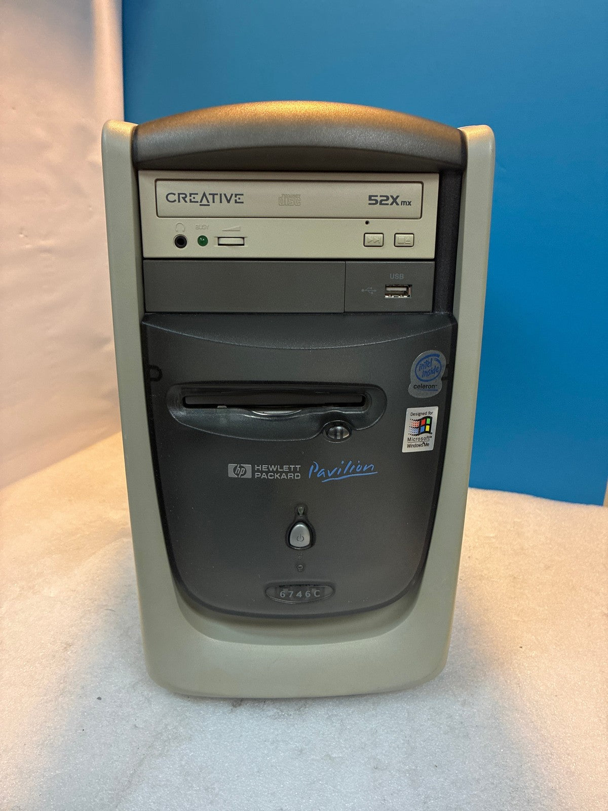 🔥 HP Pavilion 6746C Desktop Tower PC Celeron 733MHz Windows Me Vintage