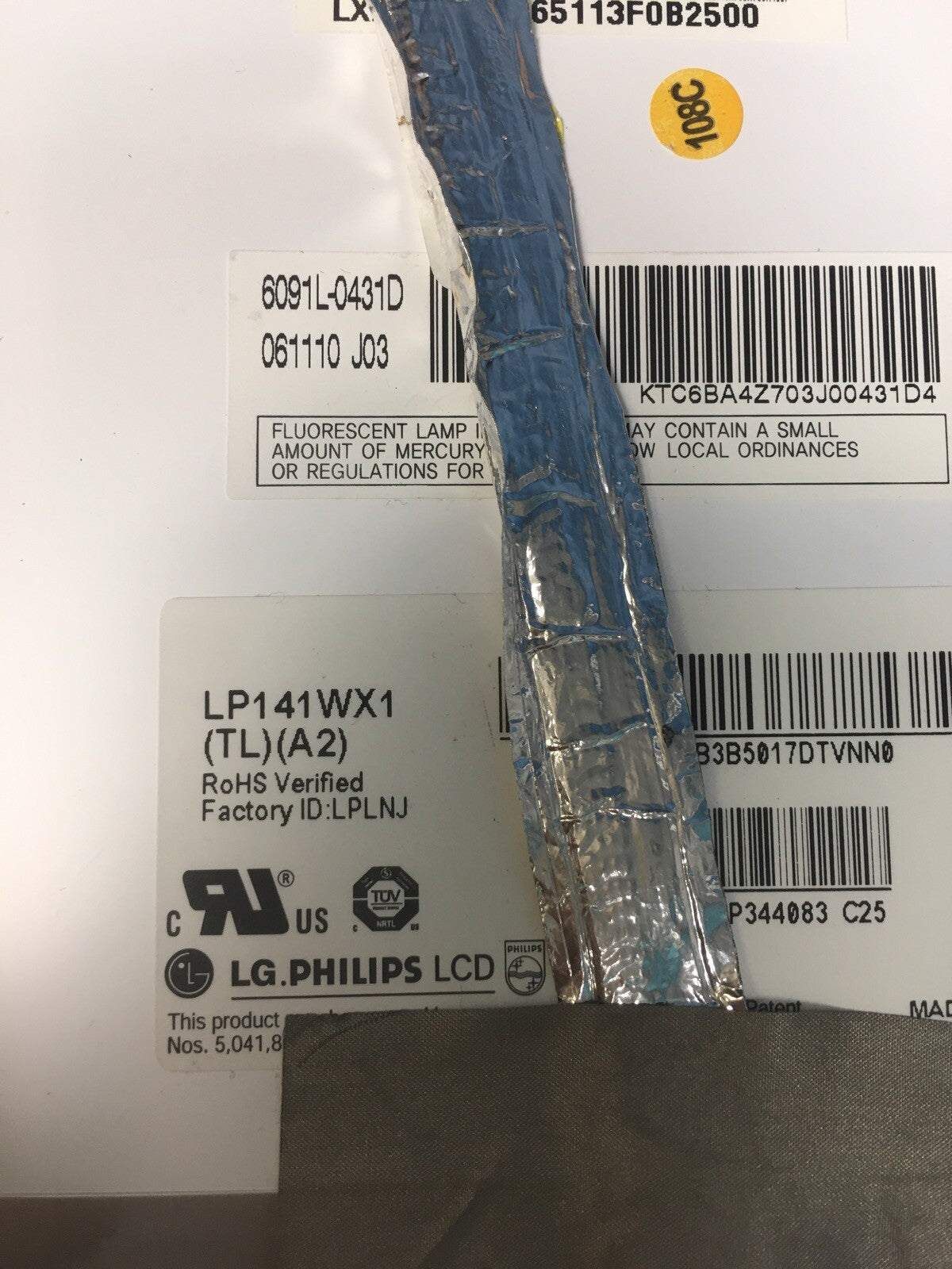 ~ LP141WX1 (TL) (A2) - Genuine LG PHILIPS 14.1" WXGA Glossy Laptop LCD Screen