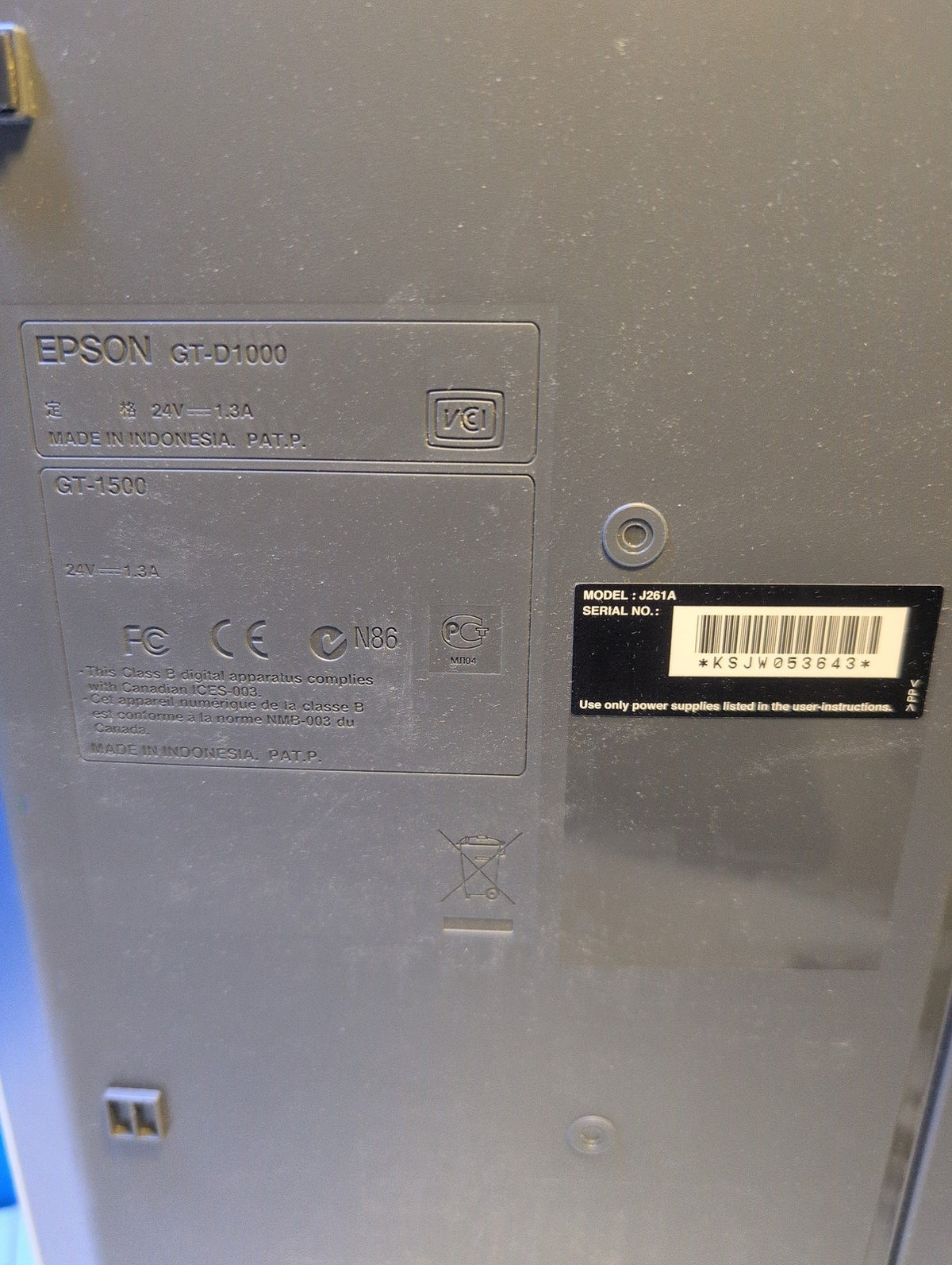 🎸 Epson GT-1500 J261A Flatbed Scanner with Automatic Document Feeder USB