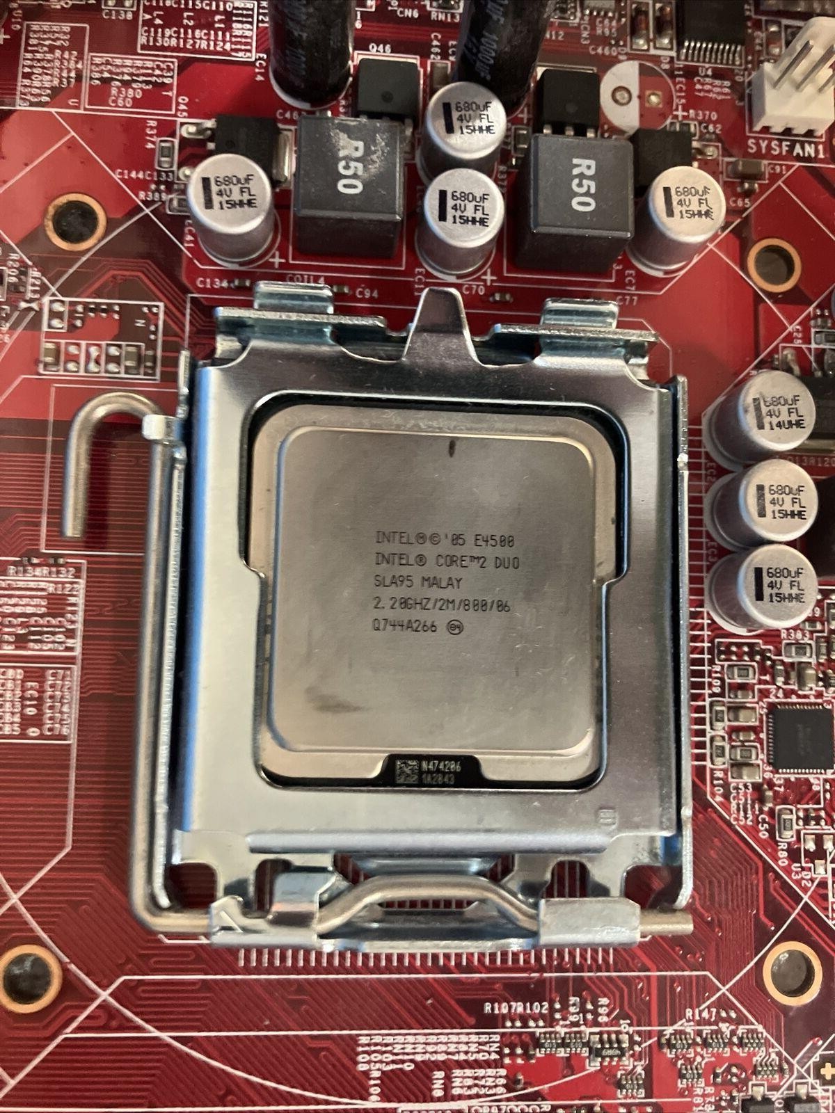 MSI MS-7529 ( G31TM-P21 ) LGA 775 Motherboard With Intel E4500 CPU & I/O Plate ~